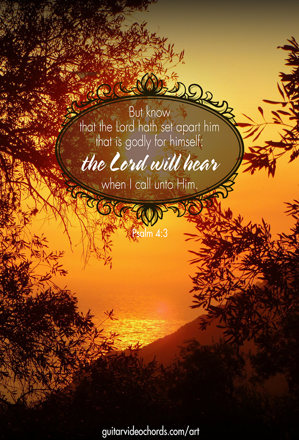 Psalm 4:3 Bible Art Pictures, Images, Inspirational